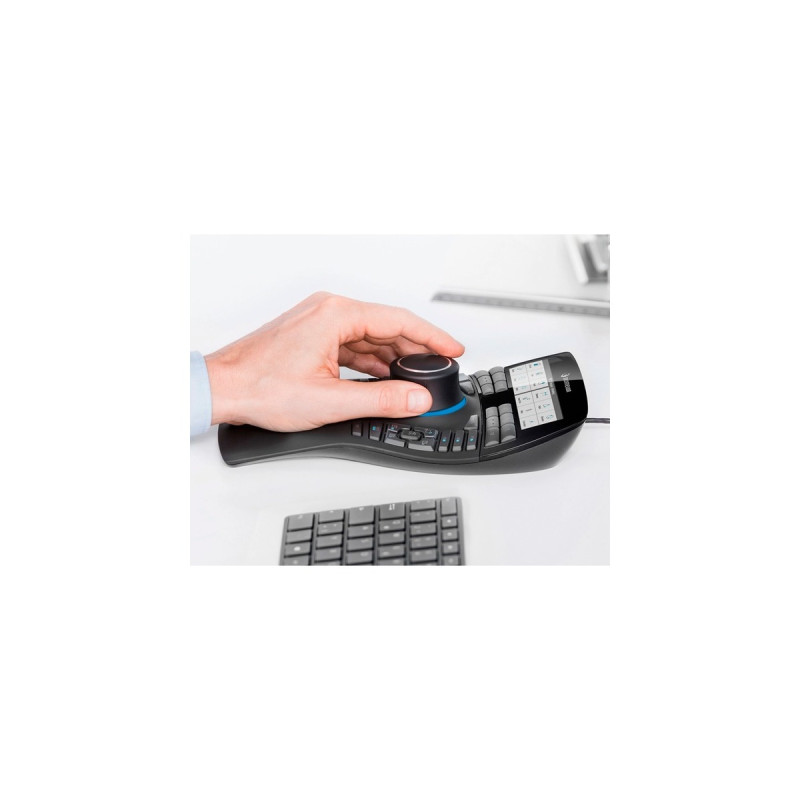 3DConnexion SpaceMouse Enterprise Kit 2, Set(schwarz/silber, SpaceMouse Enterprise, CadMouse Pro Wireless, Mauspad, USB-Hub)