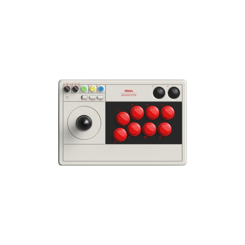 8BitDo Arcade Stick, Gamepad(grau, für Nintendo Switch, PC)