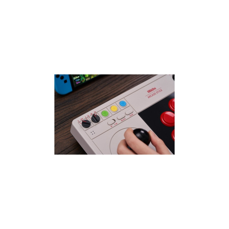 8BitDo Arcade Stick, Gamepad(grau, für Nintendo Switch, PC)