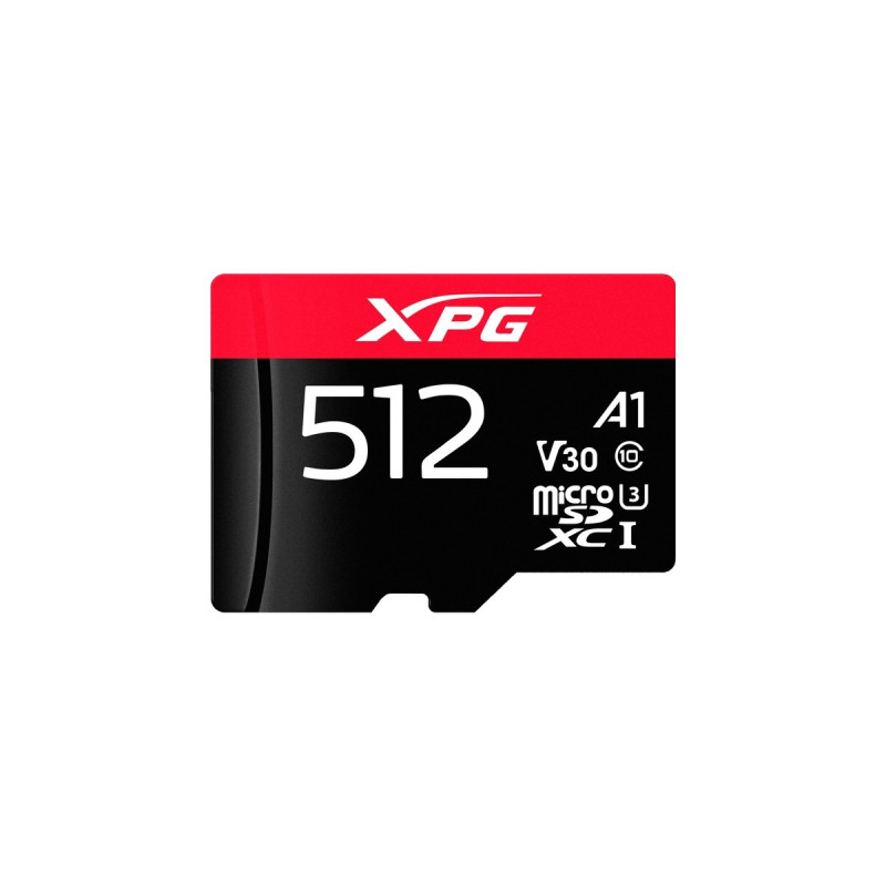 ADATA 512 GB microSDXC, Speicherkarte(schwarz/rot, UHS-I U3, Class 10, V30, A2)