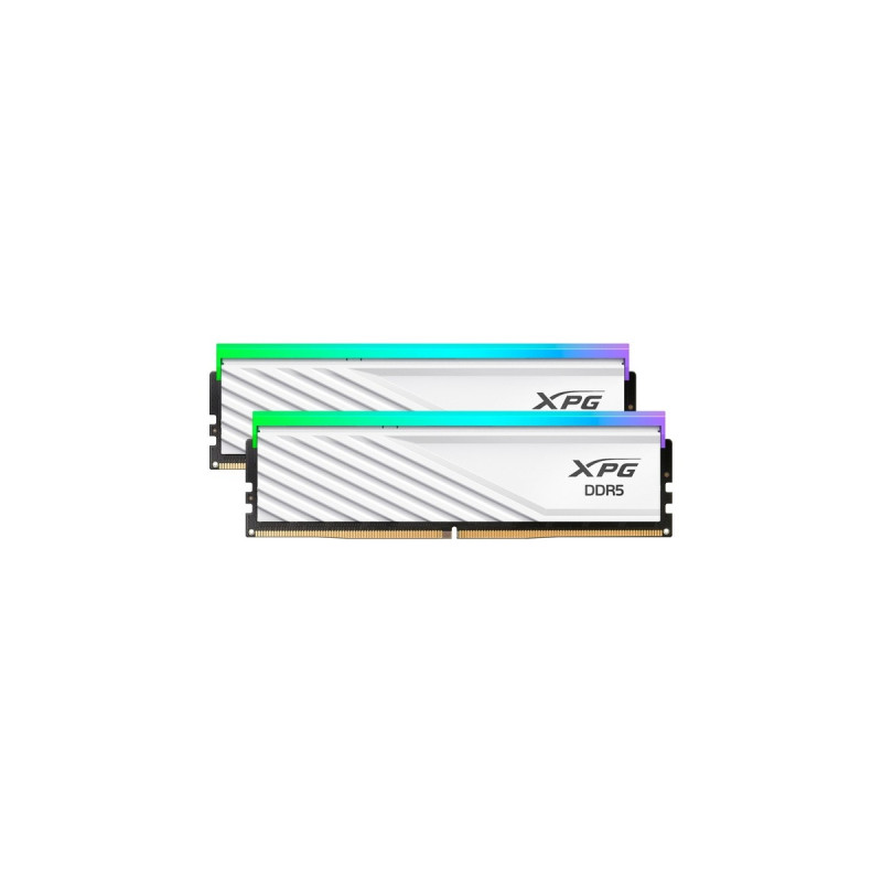 ADATA DIMM 32 GB DDR5-6400 (2x 16 GB) Dual-Kit, Arbeitsspeicher(weiß, AX5U6400C3216G-DTLABRWH, XPG Lancer Blade RGB, INTEL XMP, AMD EXPO)