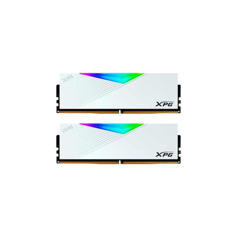 ADATA DIMM 64 GB DDR5-6400 (2x 32 GB) Dual-Kit, Arbeitsspeicher(weiß, AX5U6400C3232G-DCLARWH, Lancer RGB, INTEL XMP)