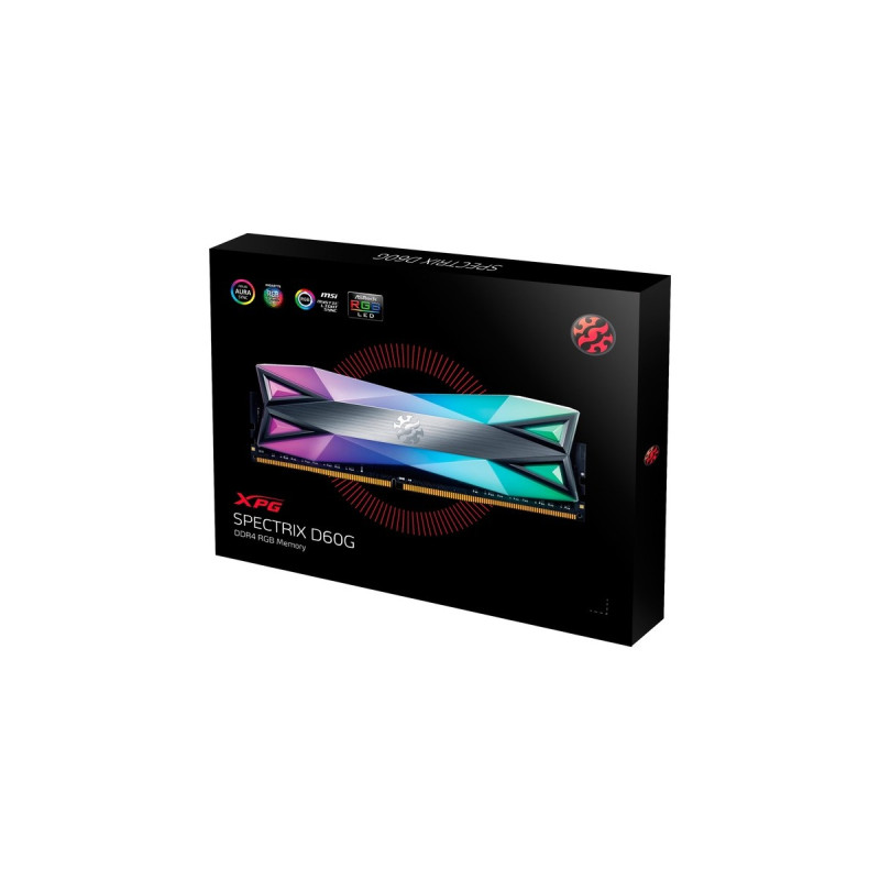 ADATA DIMM 8 GB DDR4-3200, Arbeitsspeicher(grau, AX4U32008G16A-ST60, XPG SPECTRIX D60G, INTEL XMP)