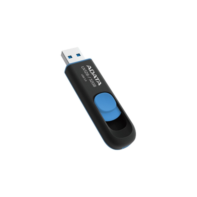 ADATA Dash Drive UV128 32 GB, USB-Stick(schwarz/blau, USB-A 3.2 Gen1)