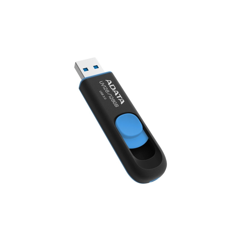 ADATA Dash Drive UV128 64 GB, USB-Stick(schwarz/blau, USB-A 3.2 Gen 1)