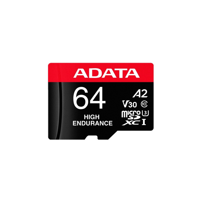 ADATA High Endurance 64 GB, Speicherkarte(UHS-I U3, Class 10, V30, A2)