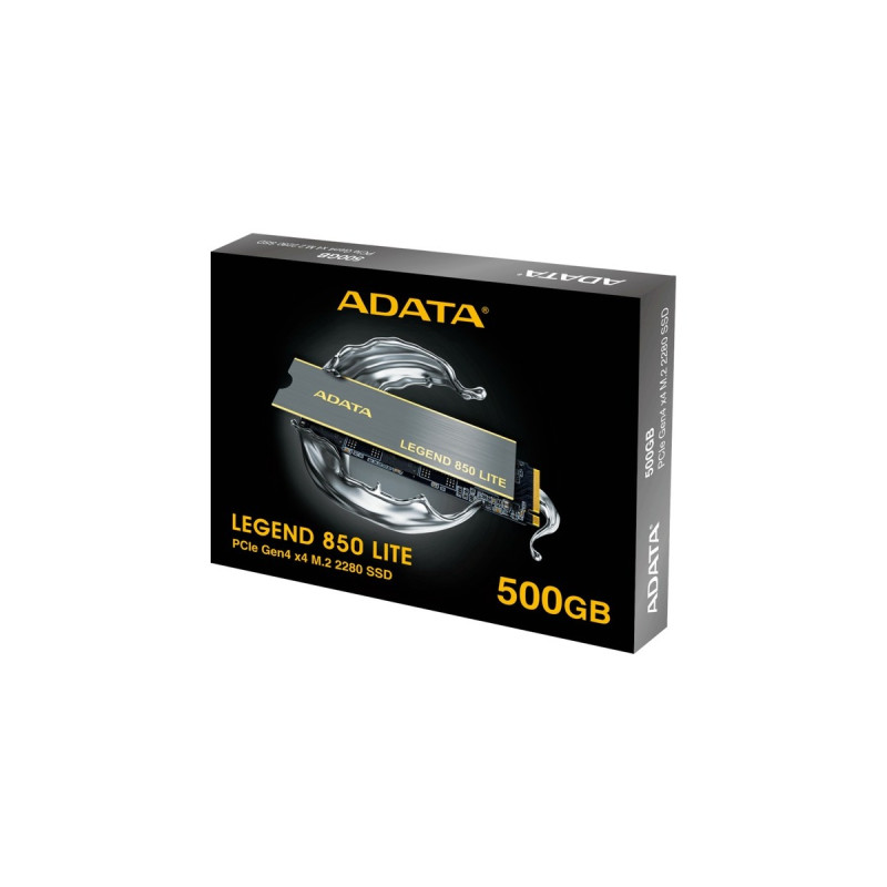 ADATA LEGEND 850 LITE 500GB, SSD(dunkelgrau/gold, PCIe 4.0 x4, NVMe 1.4, M.2 2280)