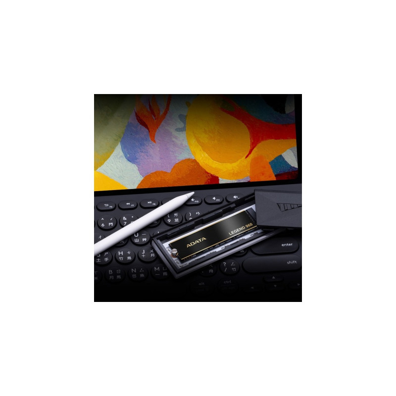 ADATA LEGEND 960 4 TB, SSD(dunkelgrau/gold, PCIe 4.0 x4, NVMe 1.4, M.2 2280)