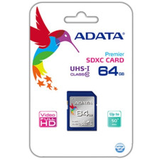 ADATA Premier 64 GB SDXC, Speicherkarte(blau, UHS-I U1, Class 10)