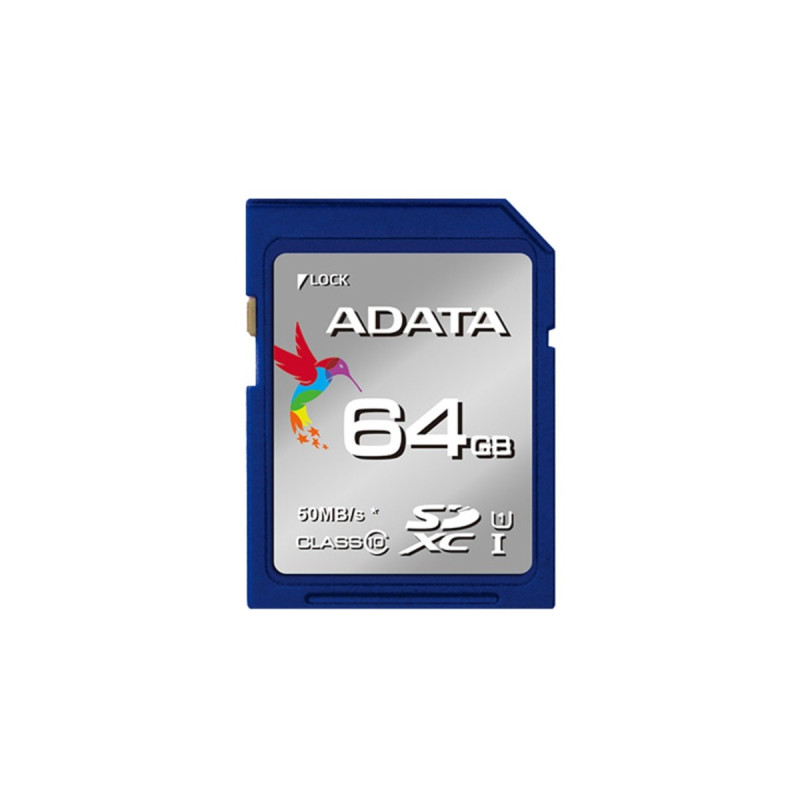 ADATA Premier 64 GB SDXC, Speicherkarte(blau, UHS-I U1, Class 10)