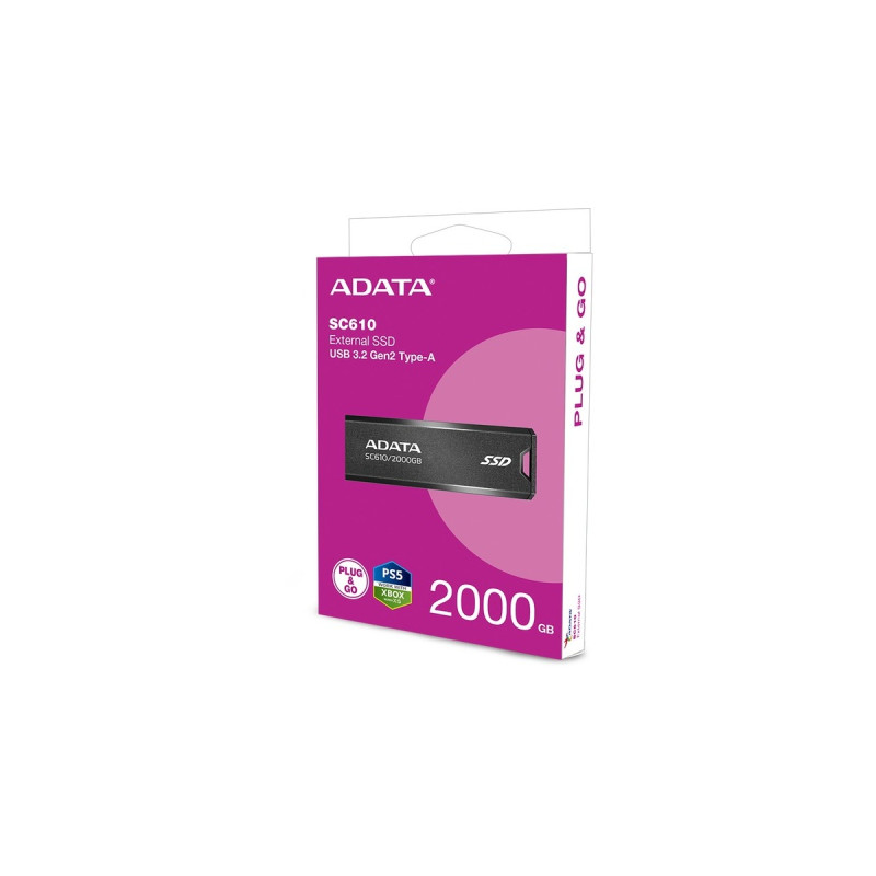 ADATA SC610 2000 GB, Externe SSD(schwarz, USB-A 3.2 Gen 2)