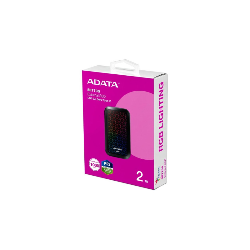 ADATA SE770G 2 TB, Externe SSD(schwarz, USB-C 3.2 Gen 2 (10 Gbit/s))