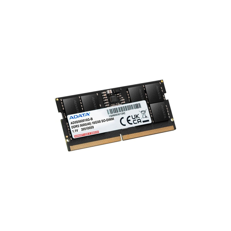 ADATA SO-DIMM 16 GB DDR5-5600, Arbeitsspeicher(schwarz, AD5S560016G-S, Premier Tray)