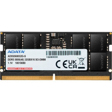 ADATA SO-DIMM 32 GB DDR5-5600, Arbeitsspeicher(schwarz, AD5S560032G-S, Premier Tray)