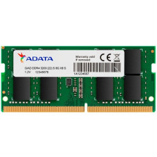 ADATA SO-DIMM 8 GB DDR4-3200, Arbeitsspeicher(grün, AD4S32008G22-SGN, Premier, INTEL XMP)