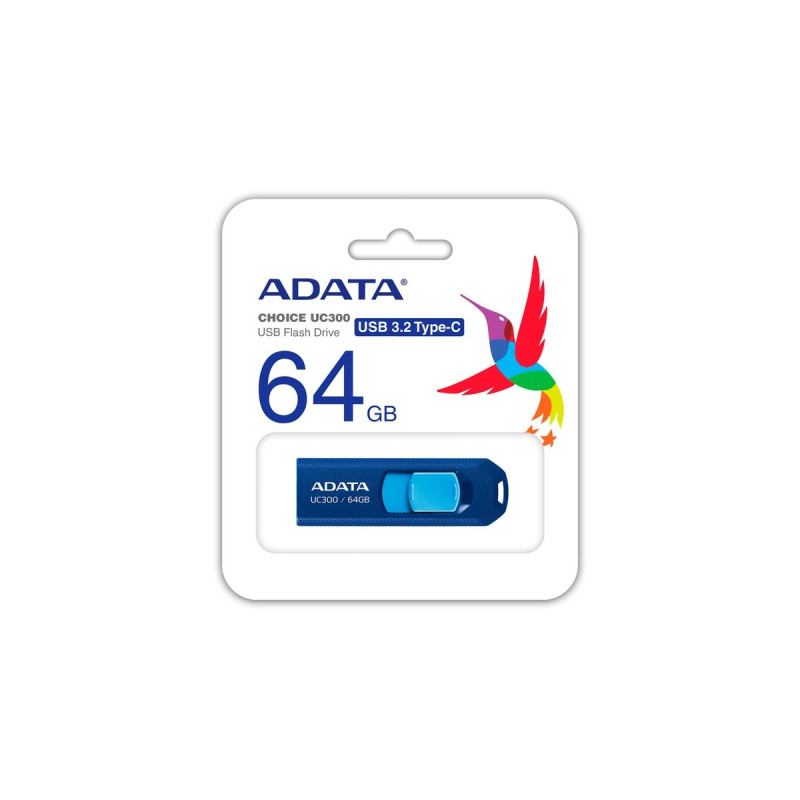 ADATA UC300 64 GB, USB-Stick(dunkelblau/hellblau, USB-C 3.2 Gen 1)