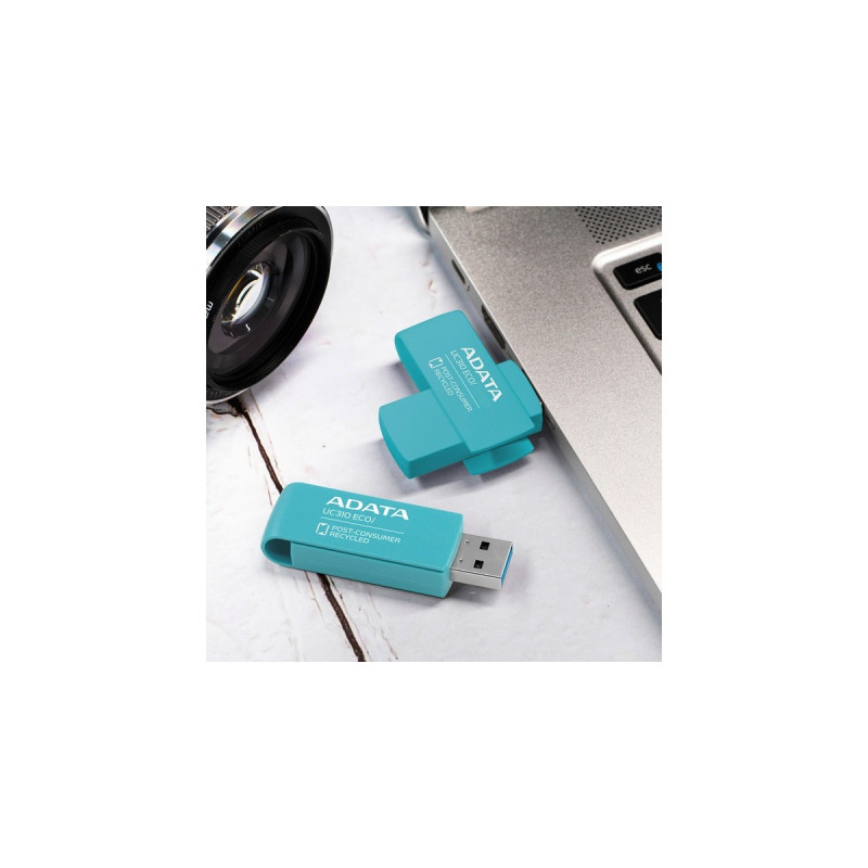 ADATA UC310 ECO 256 GB, USB-Stick(grün, USB-A 3.2 Gen 1)