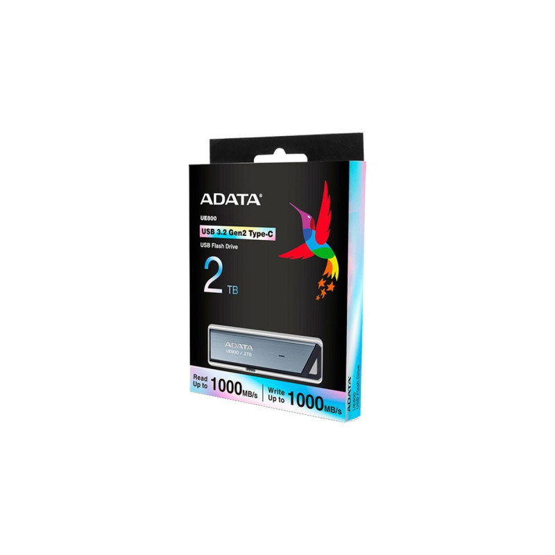 ADATA UE800 2 TB, USB-Stick(aluminium (gebürstet), USB-C 3.2 (10 Gbit/s))