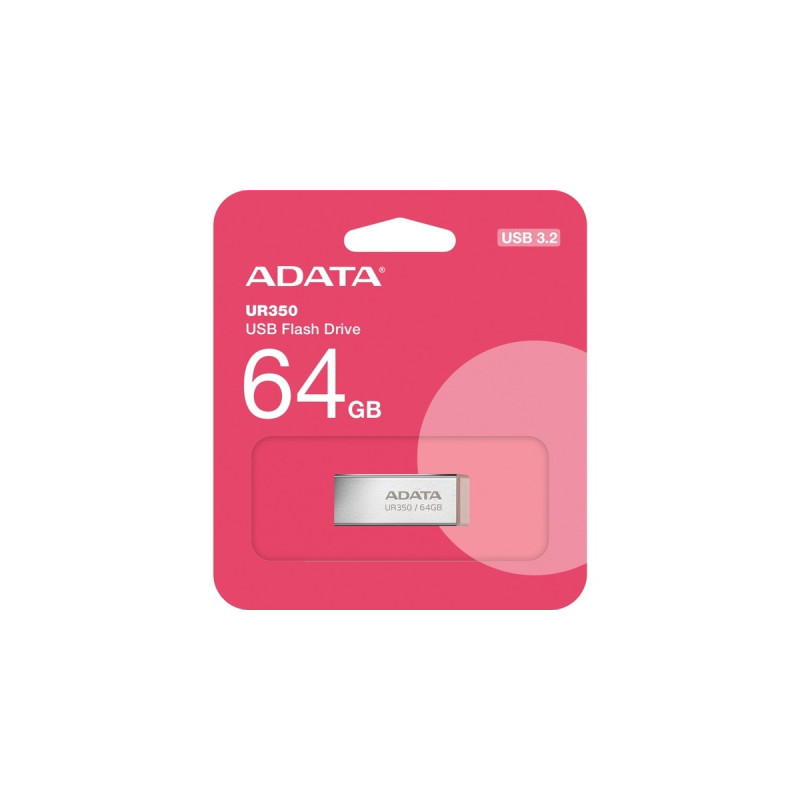 ADATA UR350 64 GB, USB-Stick(nickel/braun, USB-A 3.2 Gen 1 (5 Gbit/s))