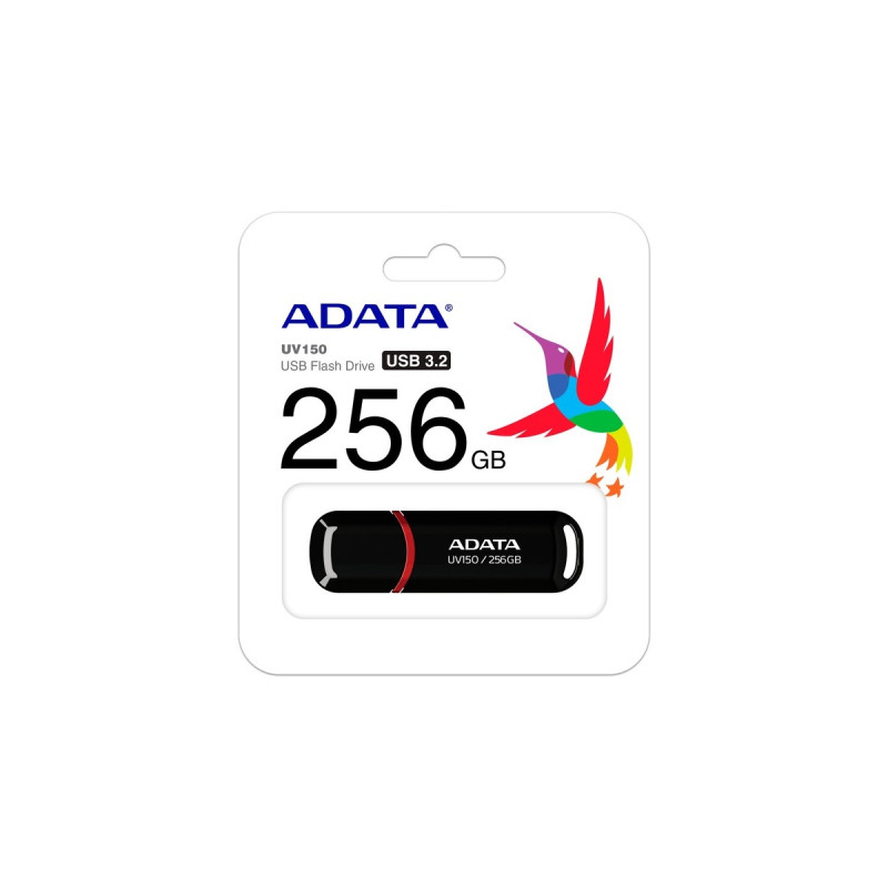 ADATA UV150 256 GB, USB-Stick(schwarz/rot, USB-A 3.2 Gen 1)