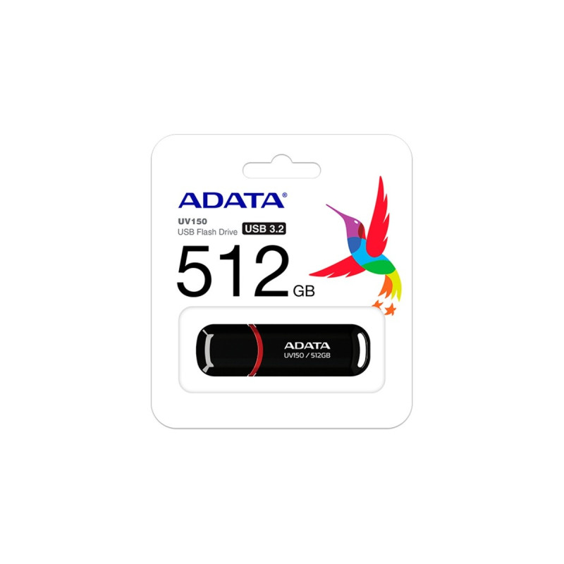 ADATA UV150 512 GB, USB-Stick(schwarz/rot, USB-A 3.2 Gen 1)
