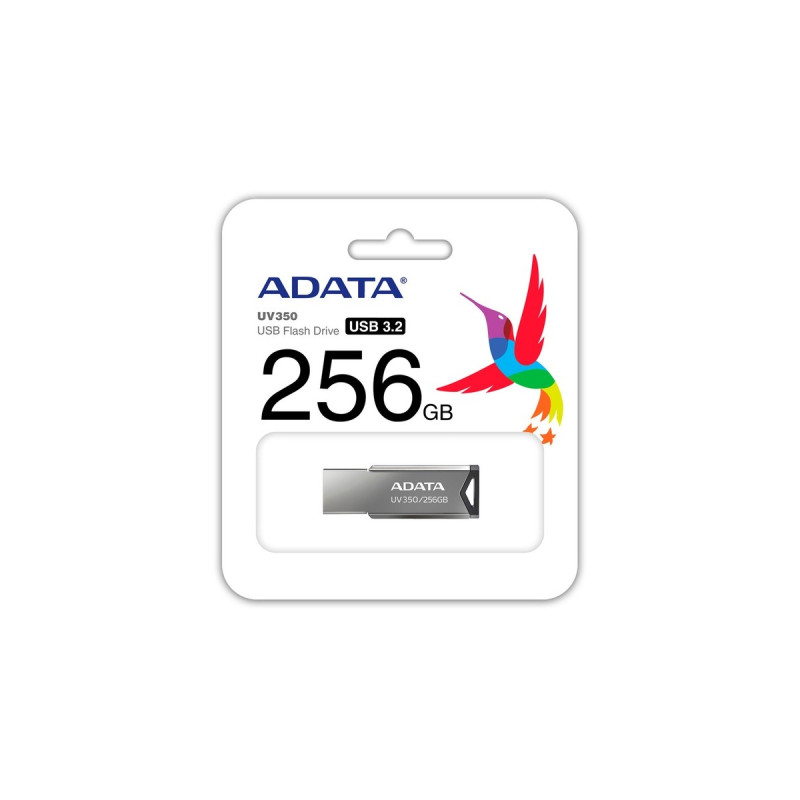 ADATA UV350 256 GB, USB-Stick(silber/metall, USB-A 3.2 Gen 1, Retail)