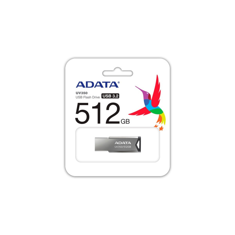 ADATA UV350 512 GB, USB-Stick(silber/metall, USB-A 3.2 Gen 1, Retail)