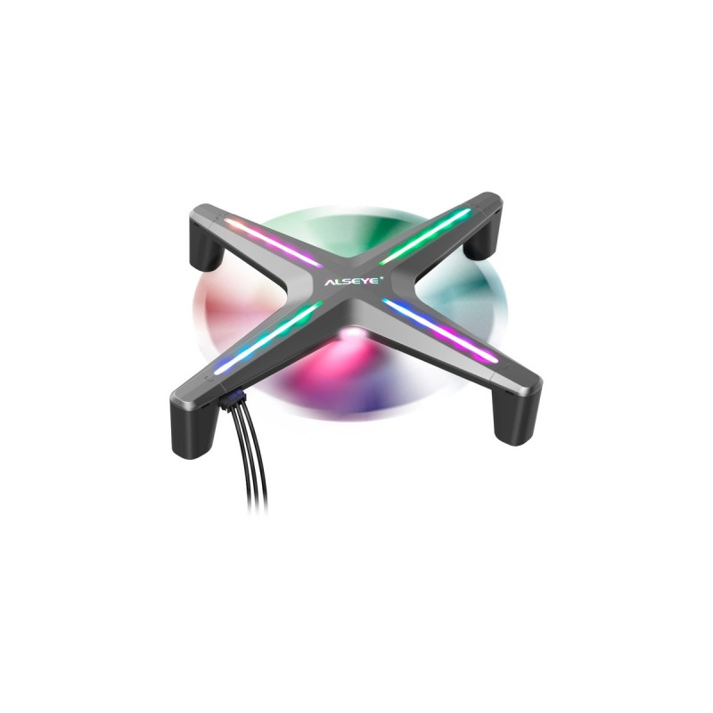 ALSEYE X12 Kit 120x120x30 mm, Gehäuselüfter(grau, 3er Pack, Steuerungseinheit, Fernbedienung)