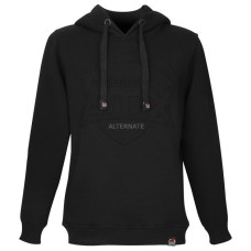 ALTERNATE ATTAX Hoodie (Logo geprägt) S, Pullover(schwarz)