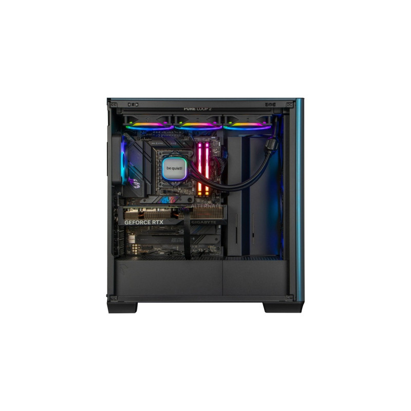 ALTERNATE Gaming-PC Window Edition • RTX 4070 • Intel® Core™ i5-14600KF • 32 GB RAM(schwarz/transparent, Windows 11 Home 64-Bit)