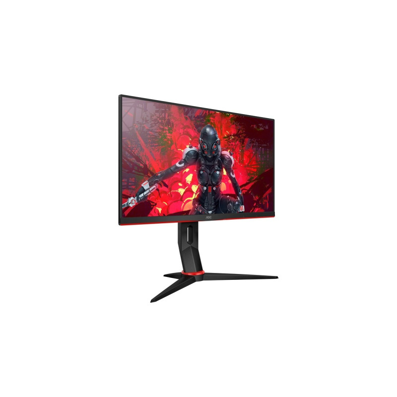 AOC 24G2ZU/BK, Gaming-Monitor(61 cm (24 Zoll), schwarz/rot, FullHD, IPS, AMD Free-Sync Premium, 240Hz Panel)