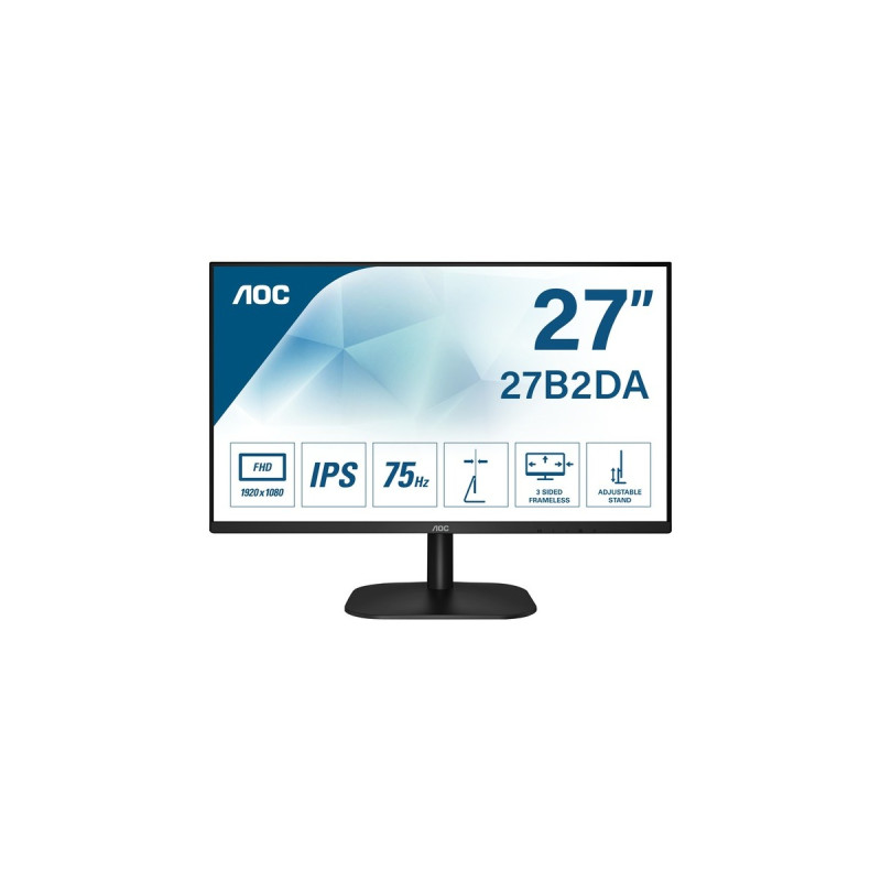 AOC 27B2DA, LED-Monitor(69 cm (27 Zoll), schwarz, FullHD, Adaptive-Sync, 75 Hz, Outlet)