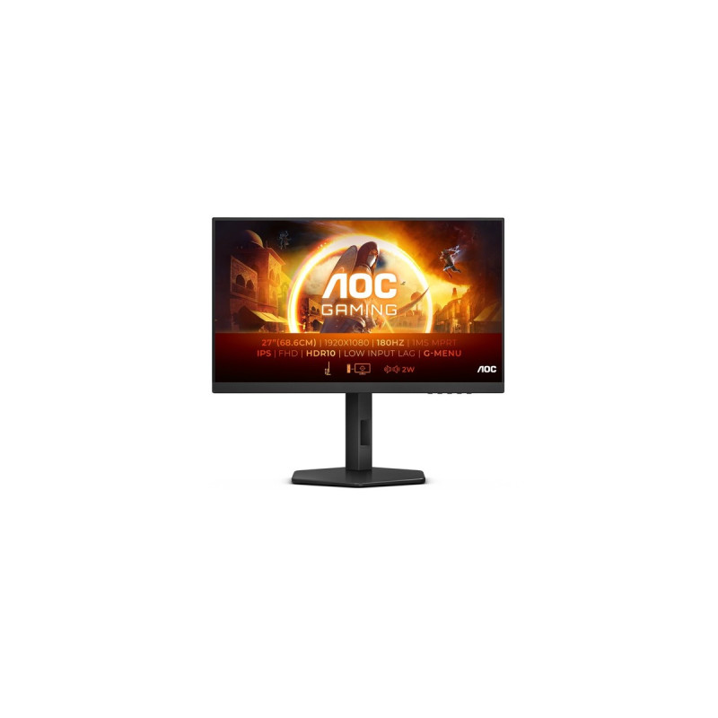 AOC 27G4X, Gaming-Monitor(69 cm (27 Zoll), schwarz, FullHD, IPS, HDR, G-Sync kompatibel , 180Hz Panel)