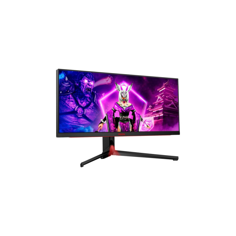 AOC AGON AG344UXM, Gaming-Monitor(87 cm (34 Zoll), schwarz/rot, WQHD, IPS, Adaptive-Sync, HDR, 170Hz Panel, Outlet)
