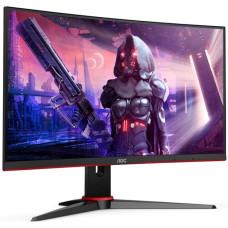 AOC C24G2AE/BK, Gaming-Monitor(60 cm (24 Zoll), schwarz/rot, FullHD, VA, AMD Free-Sync, 165Hz Panel)