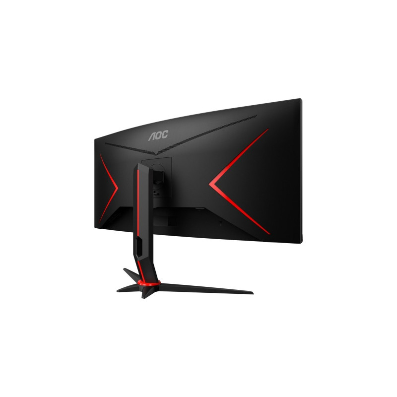 AOC CU34G2XE/BK, Gaming-Monitor(86 cm (34 Zoll), schwarz (matt)/rot, UWQHD, VA, Curved, 144Hz Panel)