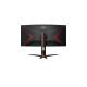 AOC CU34G2XE/BK, Gaming-Monitor(86 cm (34 Zoll), schwarz (matt)/rot, UWQHD, VA, Curved, 144Hz Panel)