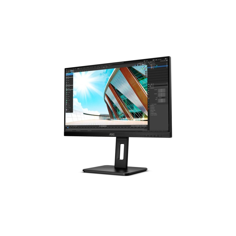 AOC Q24P2Q, LED-Monitor(60 cm (24 Zoll), schwarz, FullHD, IPS, 75 Hz)