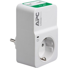 APC Überspannungsschutz Essential SurgeArrest PM1WU2-GR(weiß, 2x USB-A, mit Netzfilter)