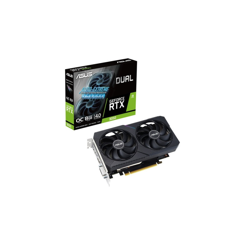 ASUS GeForce RTX 3050 DUAL V2, Grafikkarte(Lite Hash Rate, 1x DisplayPort, 1x HDMI 2.1, DVI-D)