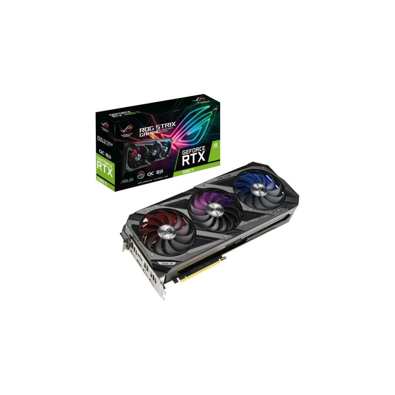 ASUS GeForce RTX 3060 Ti ROG STRIX GAMING OC V2 LHR, Grafikkarte(Lite Hash Rate, 3x DisplayPort, 2x HDMI 2.1, Outlet)
