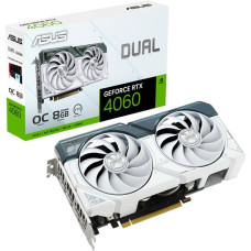 ASUS GeForce RTX 4060 DUAL OC WHITE, Grafikkarte(DLSS 3, 3x DisplayPort, 1x HDMI 2.1)