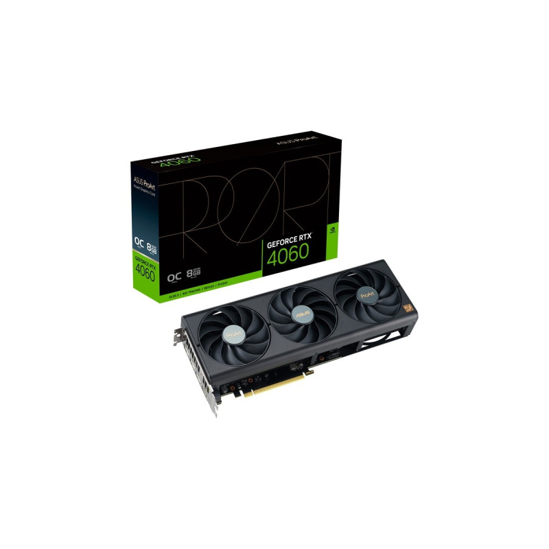 ASUS GeForce RTX 4060 PROART OC, Grafikkarte(DLSS 3, 3x DisplayPort, 1x HDMI 2.1)