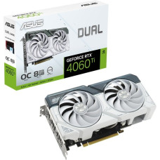 ASUS GeForce RTX 4060 Ti DUAL OC WHITE, Grafikkarte(weiß, DLSS 3, 3x DisplayPort, 1x HDMI 2.1)