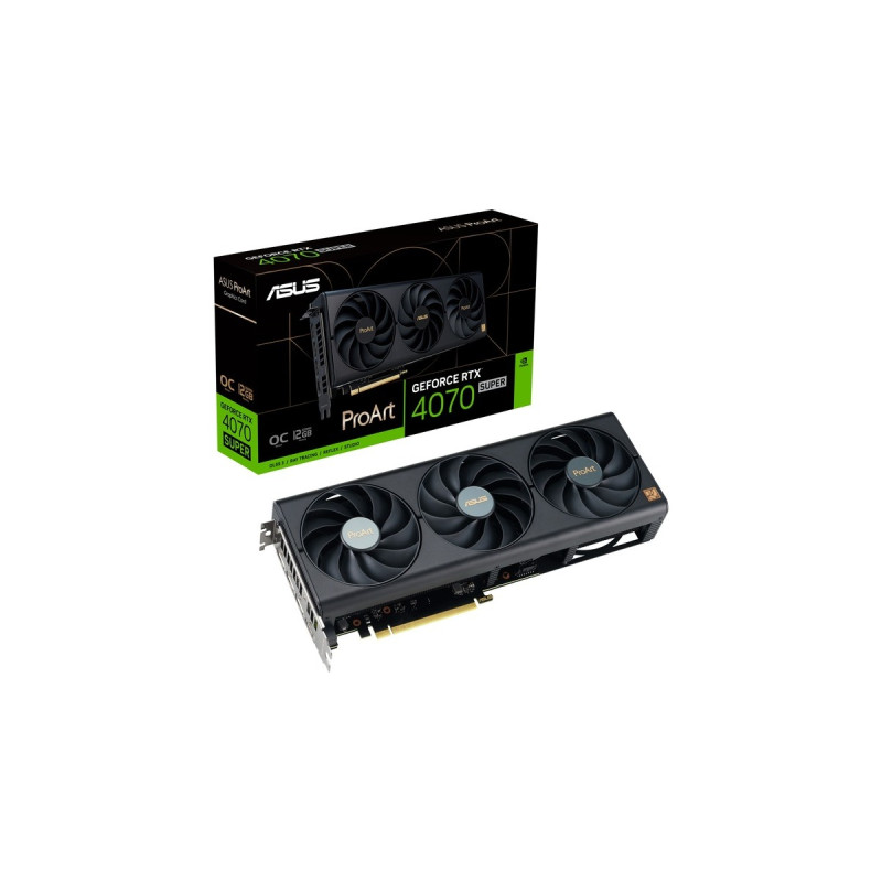 ASUS GeForce RTX 4070 SUPER PROART OC, Grafikkarte(DLSS 3, 3x DisplayPort, 1x HDMI 2.1)
