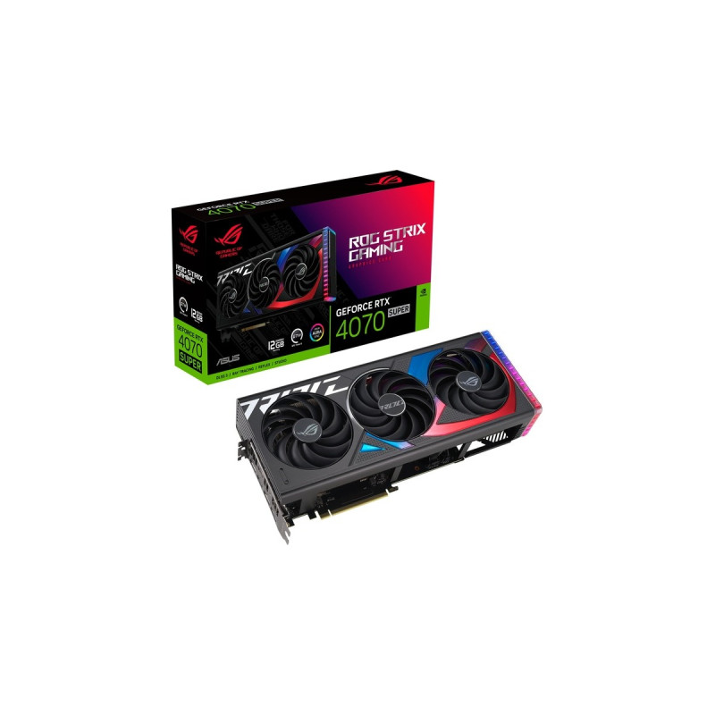 ASUS GeForce RTX 4070 SUPER ROG STRIX GAMING, Grafikkarte(DLSS 3, 3x DisplayPort, 2x HDMI 2.1)