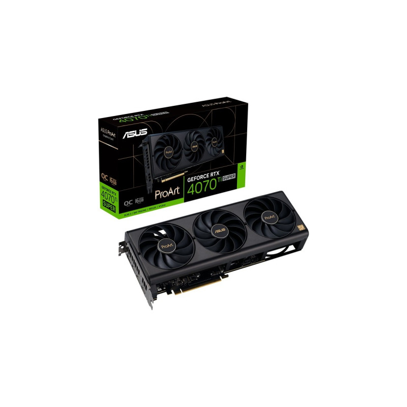 ASUS GeForce RTX 4070 Ti SUPER PROART OC, Grafikkarte(DLSS 3, 3x DisplayPort, 1x HDMI 2.1a)