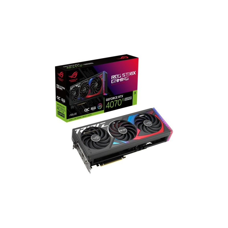 ASUS GeForce RTX 4070 Ti SUPER ROG STRIX OC, Grafikkarte(DLSS 3, 3x DisplayPort, 1x HDMI 2.1a)