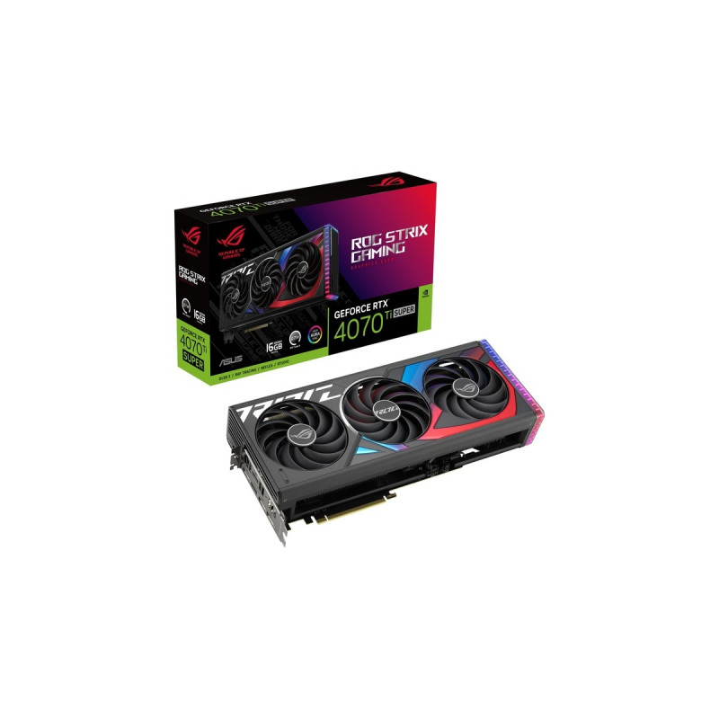 ASUS GeForce RTX 4070 Ti SUPER ROG STRIX, Grafikkarte(DLSS 3, 3x DisplayPort, 1x HDMI 2.1a)