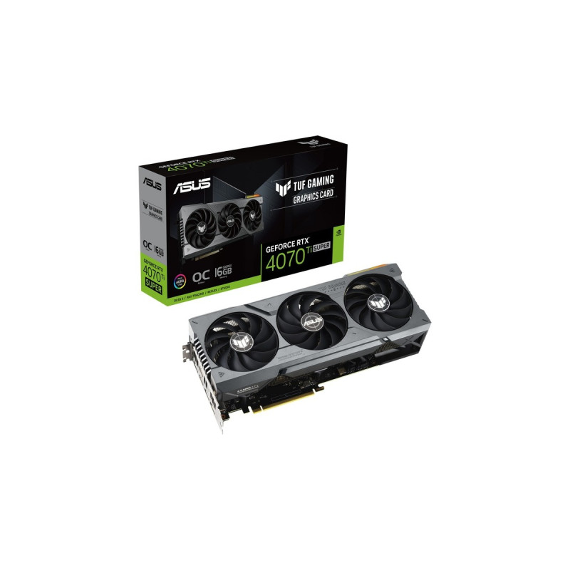 ASUS GeForce RTX 4070 Ti SUPER TUF GAMING OC, Grafikkarte(DLSS 3, 3x DisplayPort, 2x HDMI 2.1a)